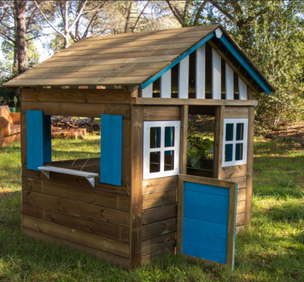 Casita jardín para niños de madera MASGAMES LOLLIPOP rosa