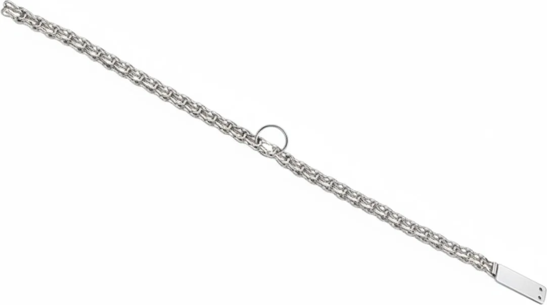 Collar Hierro Cromado Chapa 45 x 2 cm. — foto principal