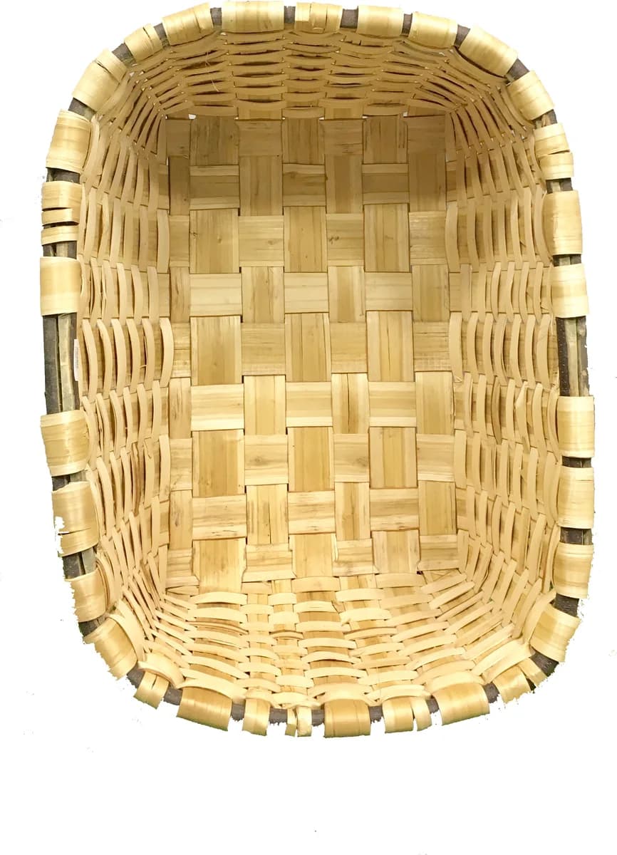 Cesto Banastra Madera Rectangular Artesanal Pequeña — foto principal