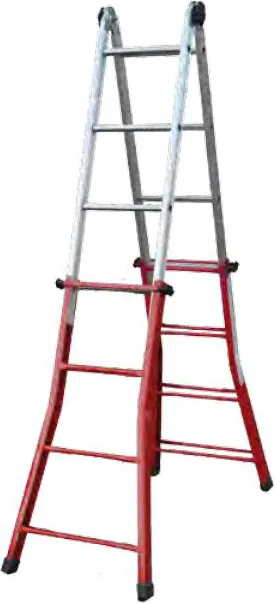 Escalera Telescopica de Tijera Extensible Hierro-aluminio 8 + 8 — foto principal