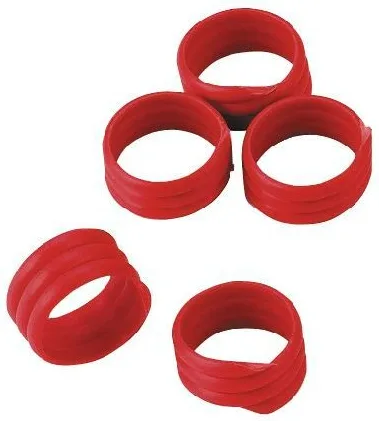 Marca Espiral Gallinas Roja 16mm 20uds — foto principal