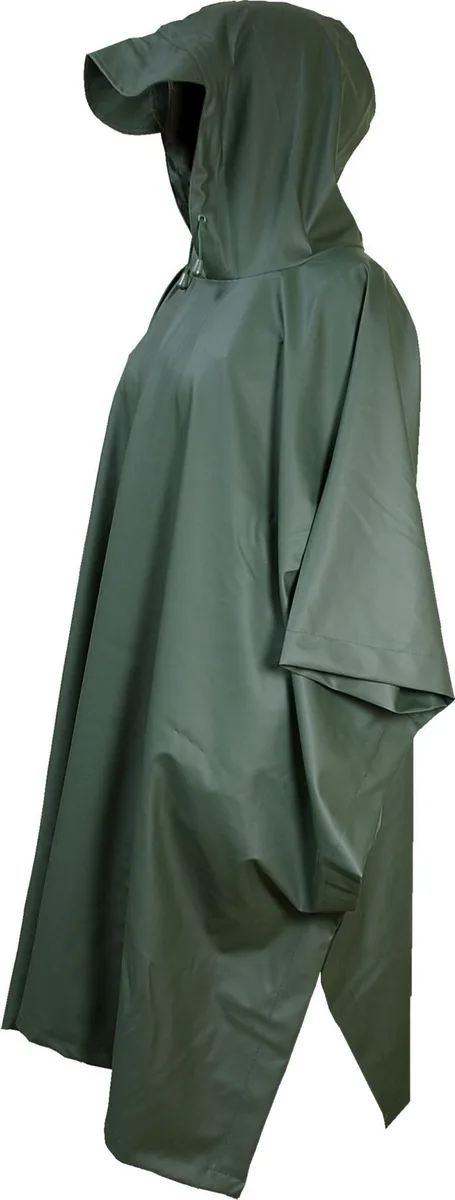 Poncho de Agua Pvc Verde Extrafuerte — foto principal