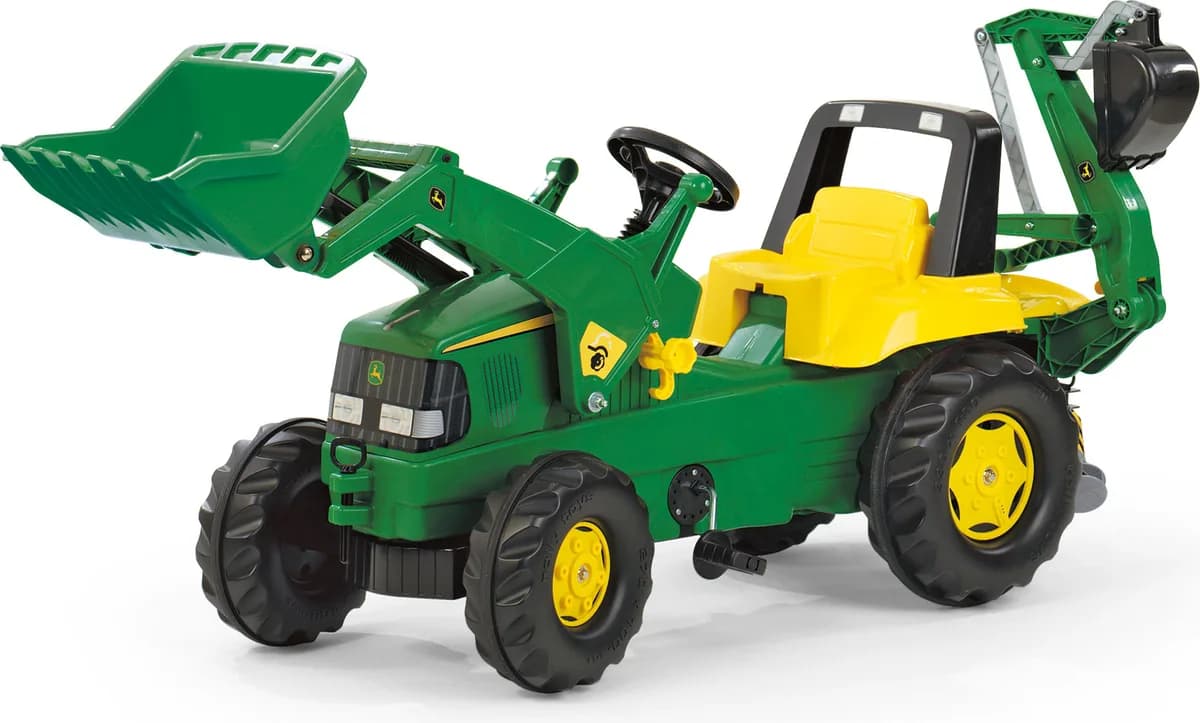 Tractor John Deere con Bulldozer y Excavadora — foto principal