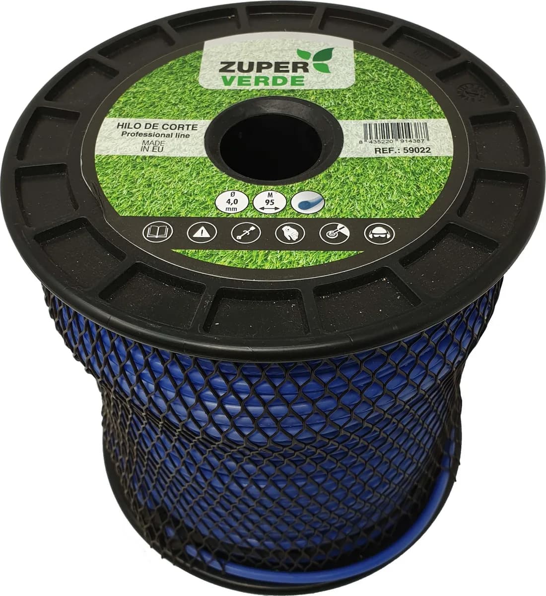 Hilo Desbrozadora Profesional Zuperverde Nylon Redondo 4x95m Azul — foto principal