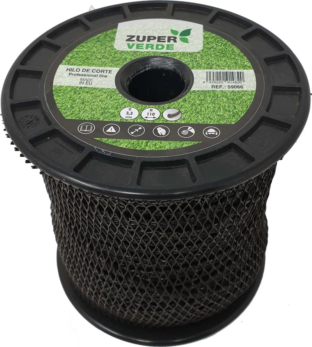 Hilo Desbrozadora Profesional Zuperverde Nylon Trenzado 3mmx133m Negro — foto principal