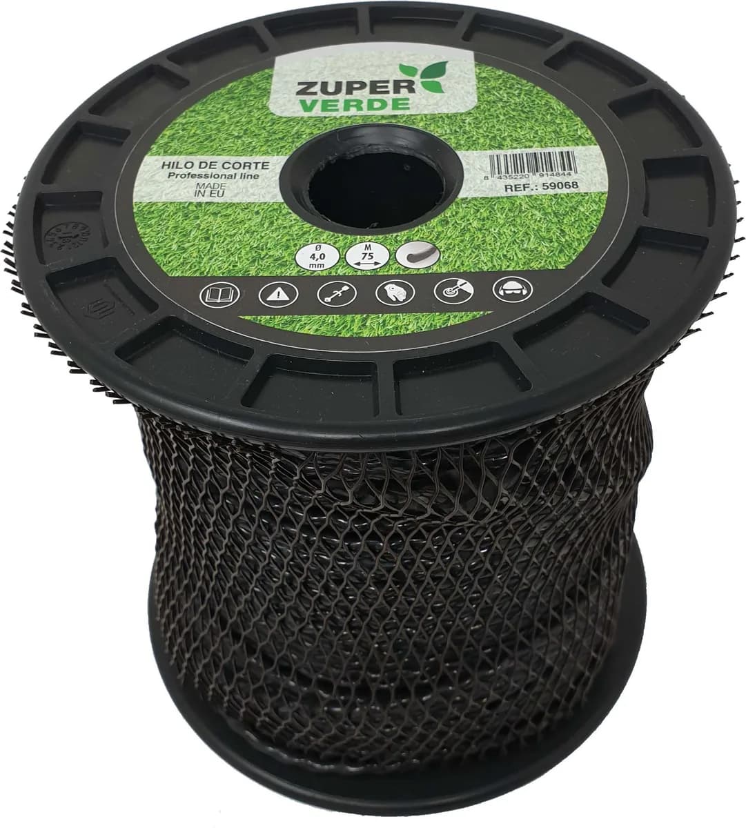 Hilo Desbrozadora Profesional Zuperverde Nylon Trenzado 4mmx75m Negro — foto principal