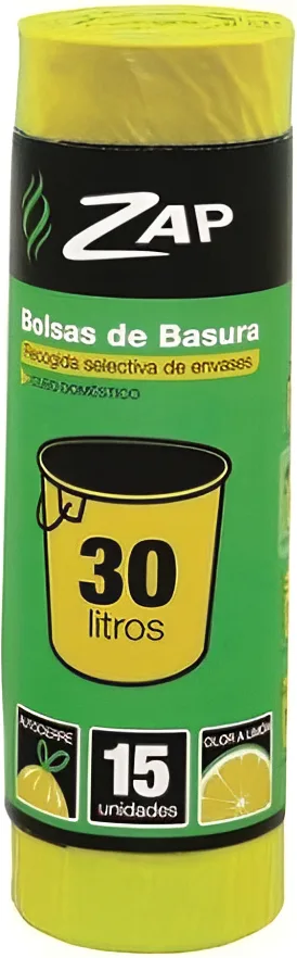 Bolsa Basura Zap Limon Amarillo 15u*30l — foto principal