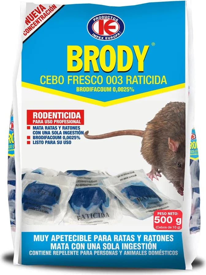 Raticida Brody Cebo Fresco Envase 500gr — foto principal