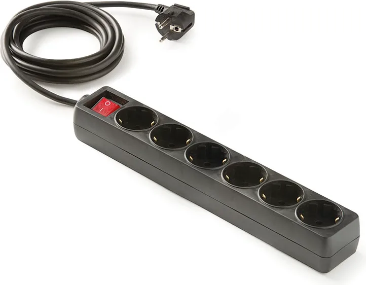 Base Multiple Regleta con Interruptor 6 Tomas 1,5 m Negro — foto principal
