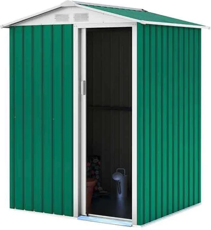 Caseta Metálica Milton Verde 2 m² — foto principal