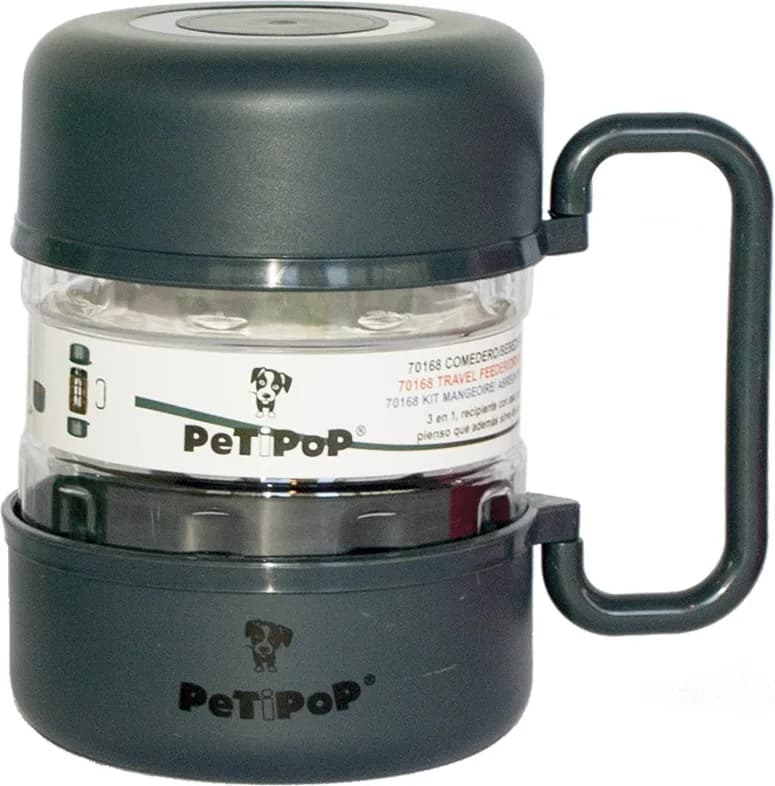 Comedero/bebedero de Viaje Gris 1.5l — foto principal
