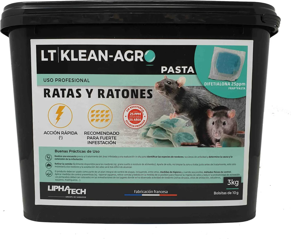 Raticida en Pasta Klean Agro Caldero de 3kg — foto principal
