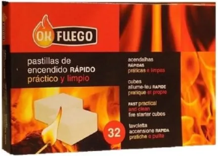 Caja de 32 Pastillas de Encendido Ok Fuego — foto principal