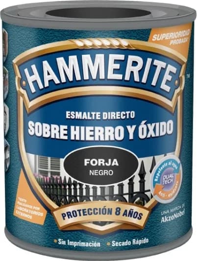 Esmalte Metalico Directo Hammerite Forja Negro 2.5l — foto principal