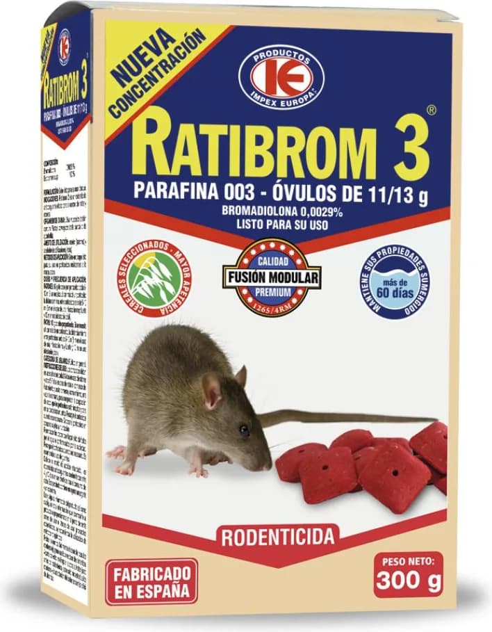 Raticida Ratibrom 3 Ovulos 11/13gr Bolsa 300gr — foto principal