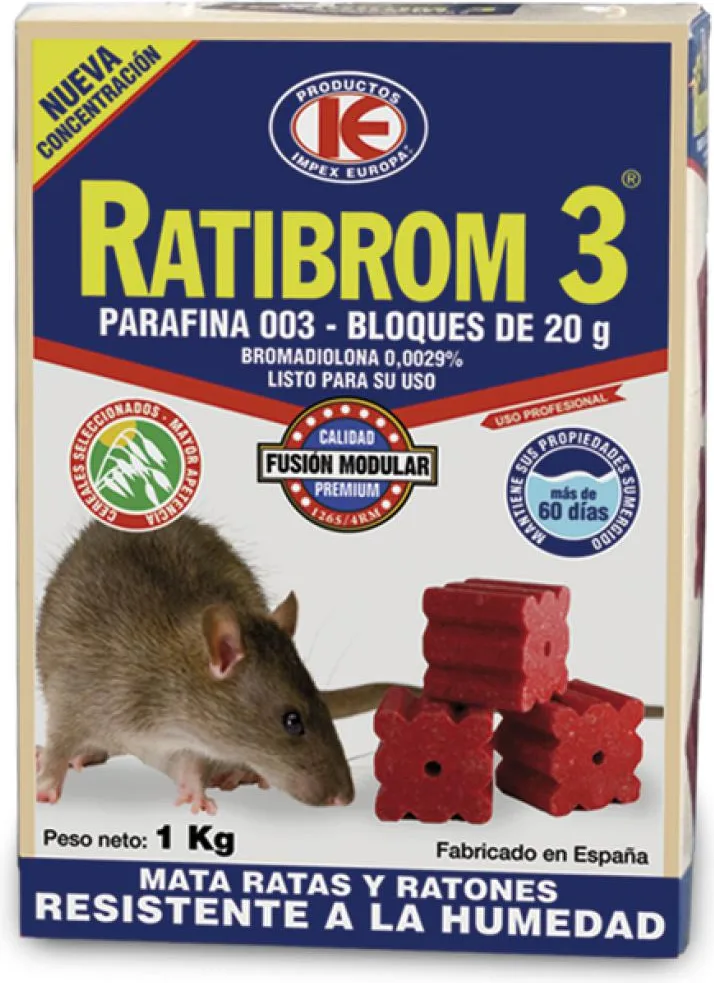 Raticida Ratibrom 3 Parafina 20gr Envase de 1kg — foto principal