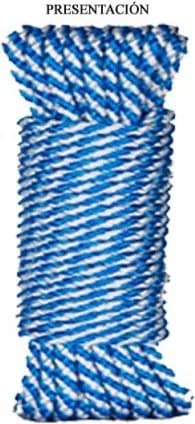 Cuerda Polipropileno / Helicoidal 5mm 25 metros Blanco/azul — foto principal