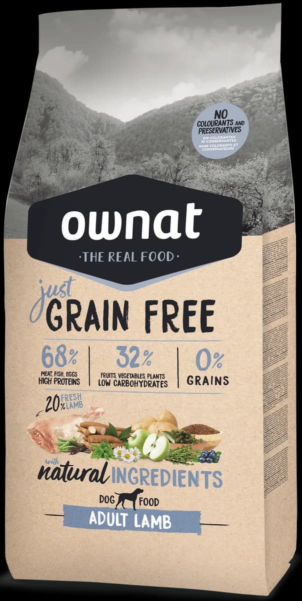 Pienso Perros Ownat Just Grain Free Adult Cordero 14 kg — foto principal