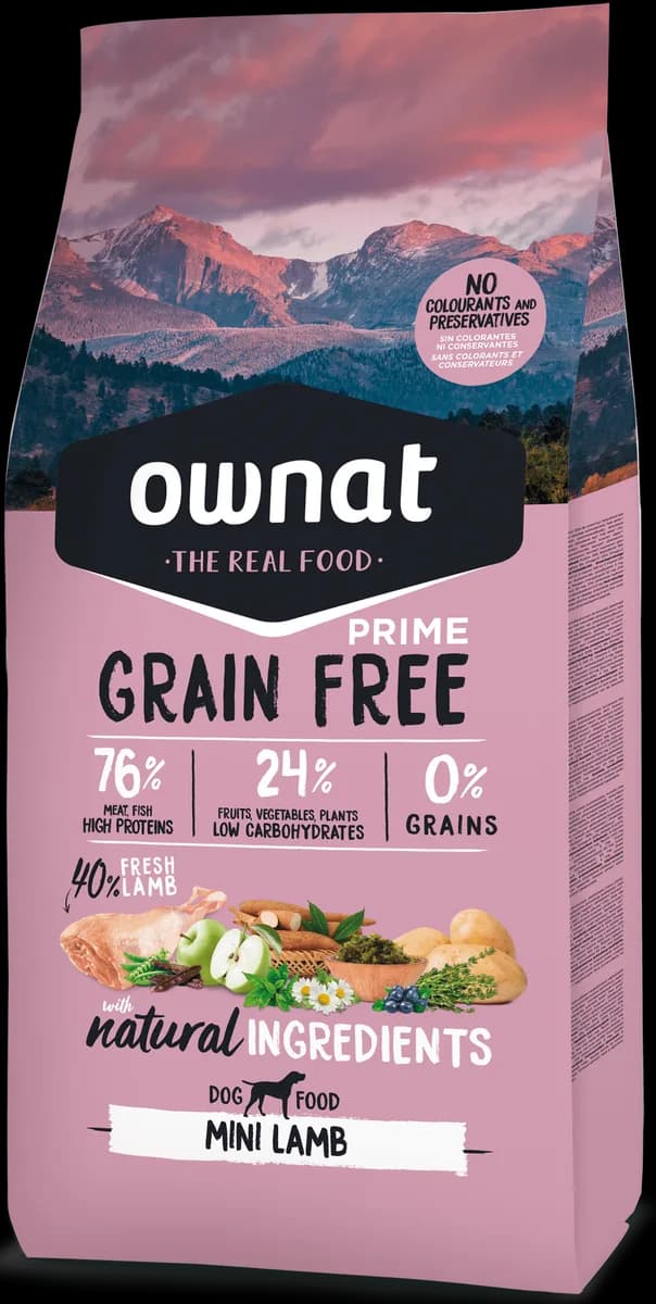 Pienso Perros Ownat Grain Free Prime Mini Cordero 3 kg — foto principal