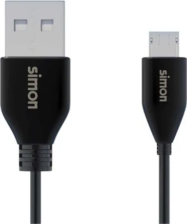 Cable Micro Usb a Usb a 1 Metro Negro Simon — foto principal