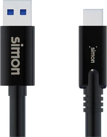 Cable Usb 3.1 c a Usb a 1 Metro Negro Simon — foto principal