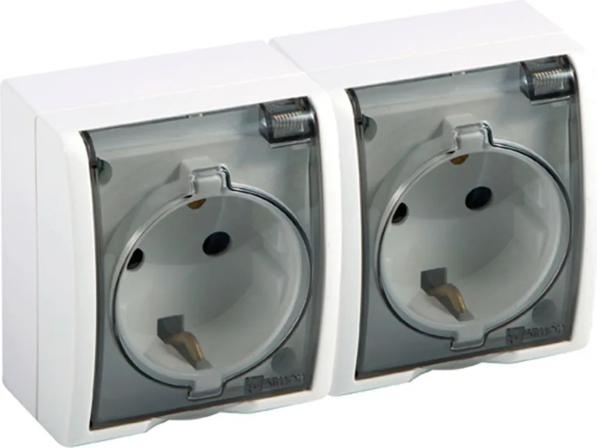 Base Enchufe Doble Simon Aquarius Blanco — foto principal