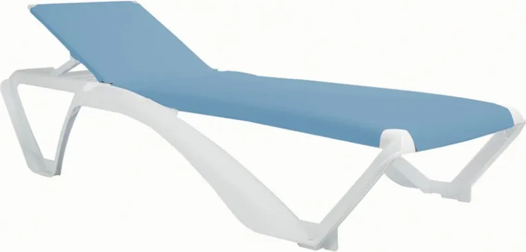 Tumbona Acqua 73x190x35 Blanca/azul — foto principal