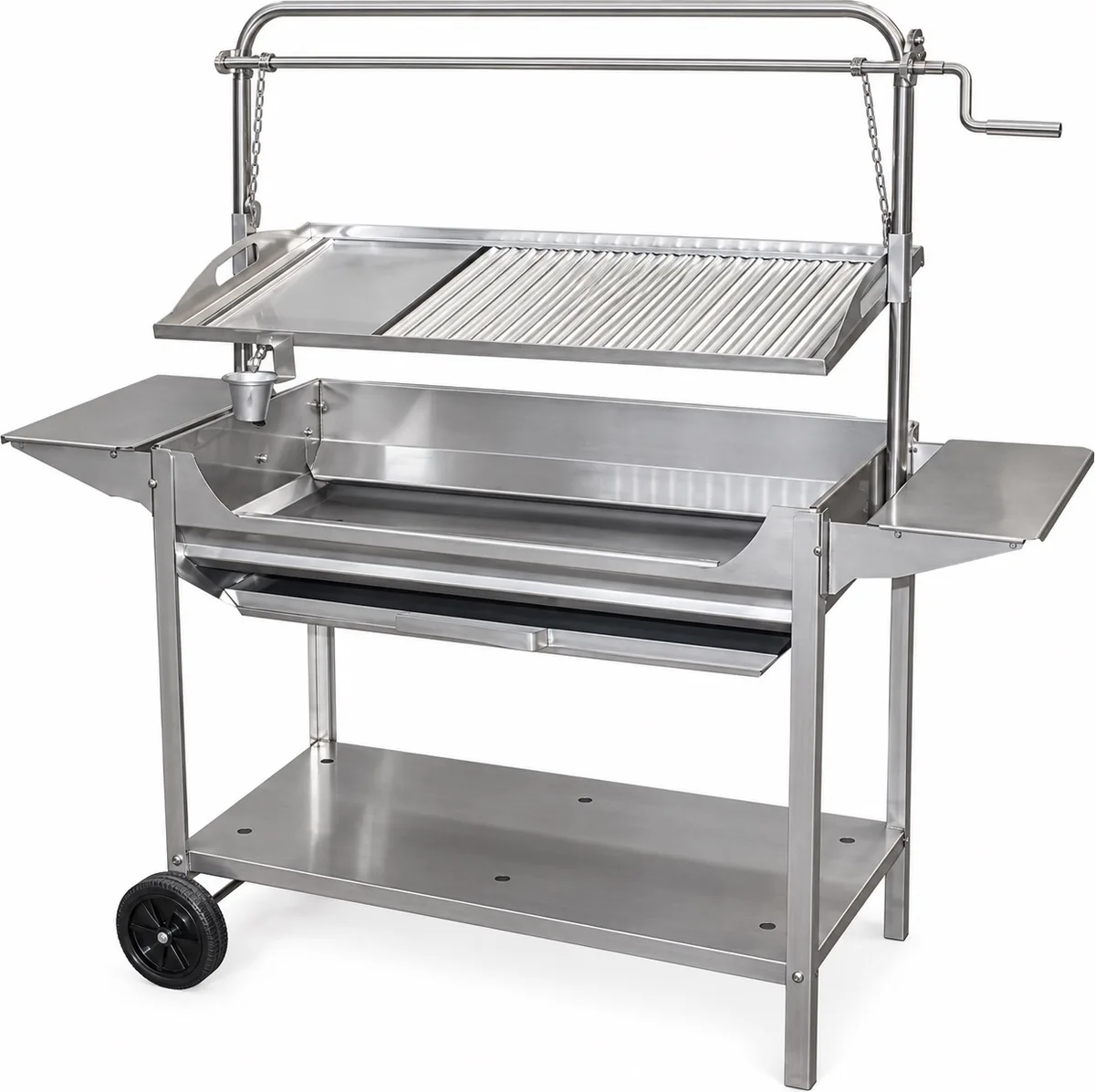 Barbacoa Inox Tocha con Ruedas y Elevador — foto principal