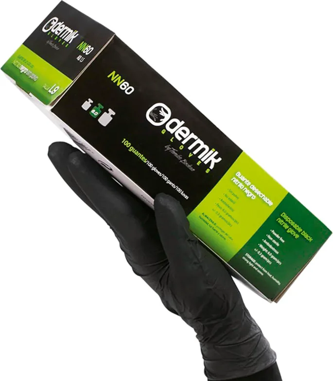 Guante Nitrilo Desechable Negro Dermik 100 unidades T/10 — foto principal