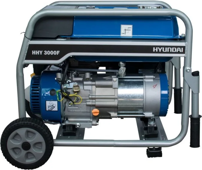 Generador Eléctrico Gasolina Monofasico con Ruedas Hyundai Hhy3000fk — foto principal