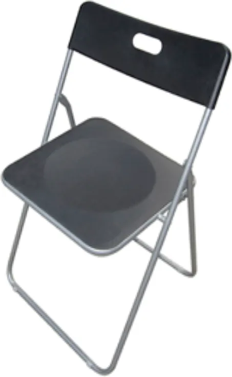 Silla Plegable Plastico Metal Negro — foto principal