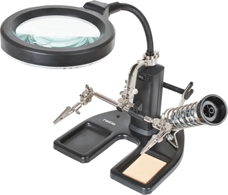 Lupa con Soporte Pinza Led Ratio Pro 6409 — foto principal