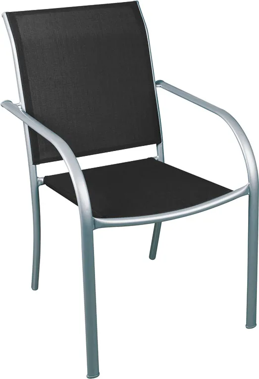 Silla Jardín Brasil Plata/Negro — foto principal