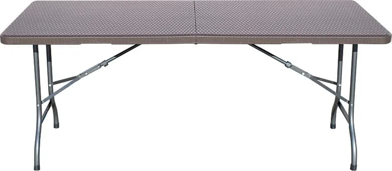 Mesa rectangular serie camping imitación ratán — foto principal