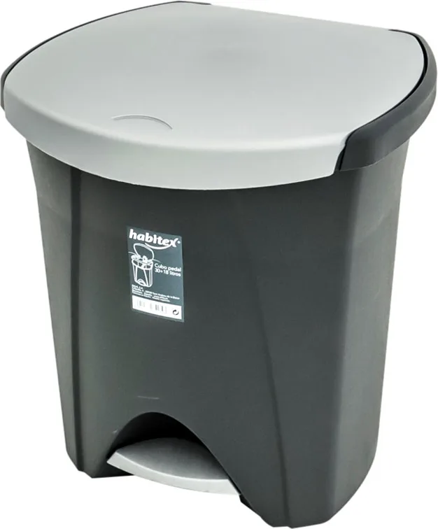 Cubo Pedal 30+18L Ecologico Grafito Habitex — foto principal
