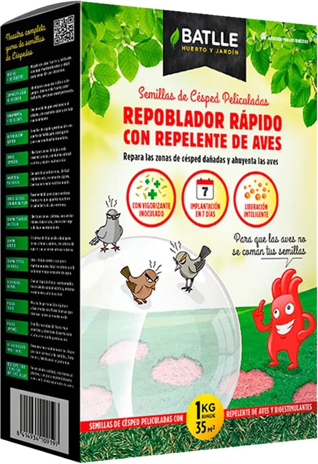 Semilla Cesped Repoblador Rapido con Repelente Aves 1 kg — foto principal