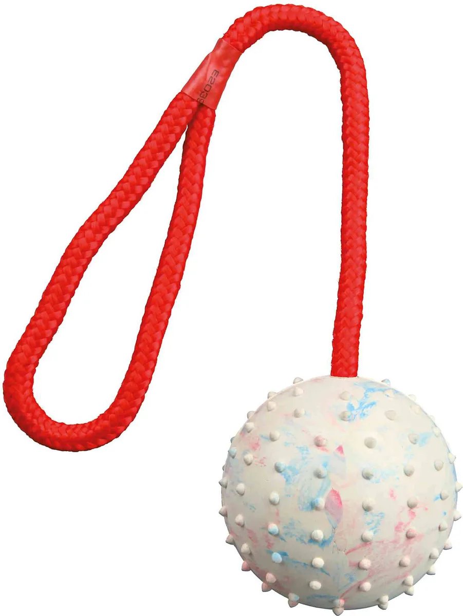 Pelota con Cuerda, Caucho Natural, ø7 Cm, 30 cm — foto principal