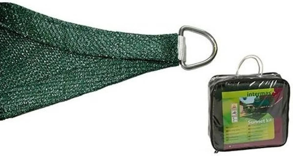 Kit SunNet Malla Sombreado Verde Triangular 3x3x3 m — foto principal