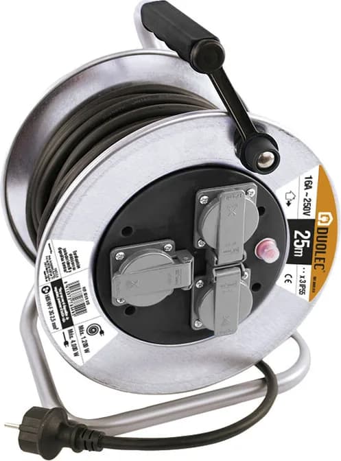 ENROLLACABLE METALICO 25 M 3X2,5 IP-55 — foto principal