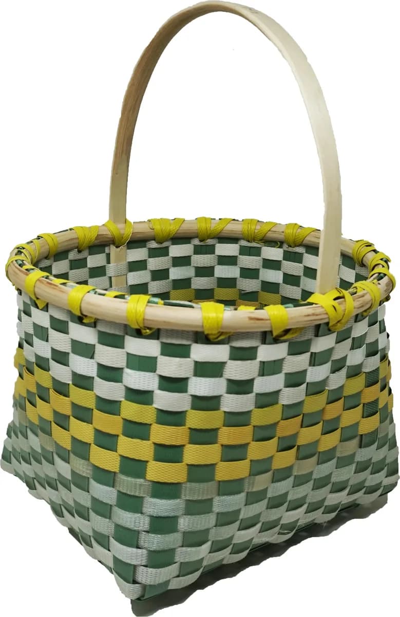 Cesta Madera/Fleje Pequeño Artesanal Nº2 — foto principal