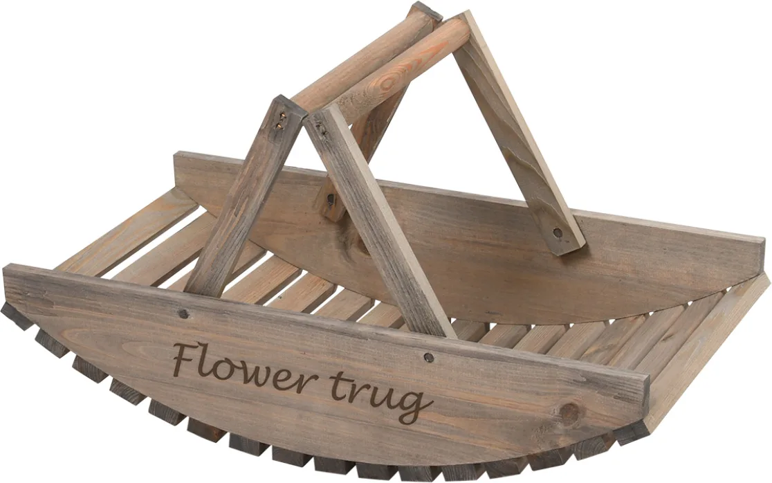 Cesta Madera Flores — foto principal