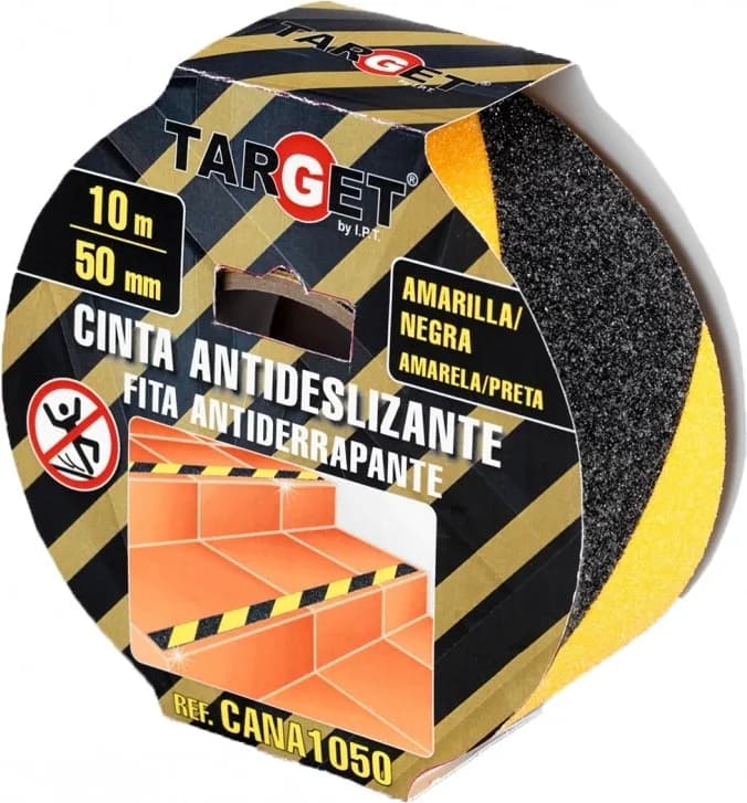 Cinta Antideslizante Amarilla/Negra 10m x 50mm — foto principal