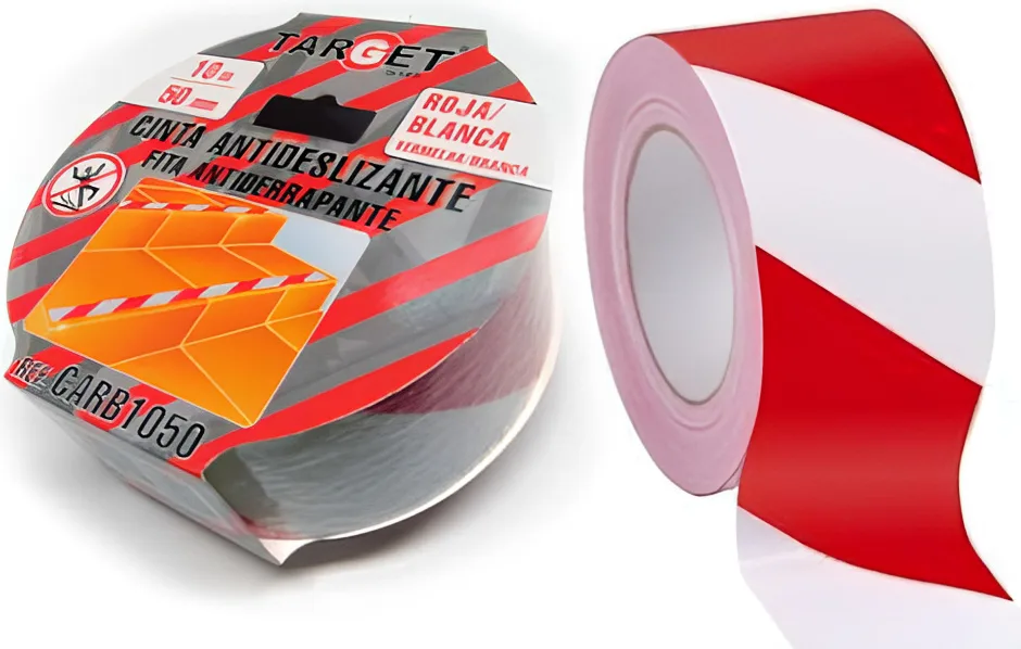 Cinta Antideslizante Roja/Blanca 10m x 50mm — foto principal