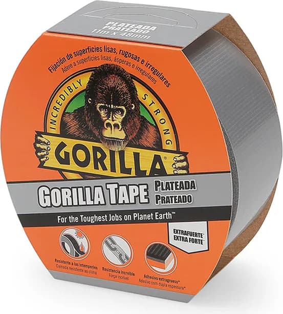 Cinta Americana Plata Gorilla 11m x 48mm — foto principal