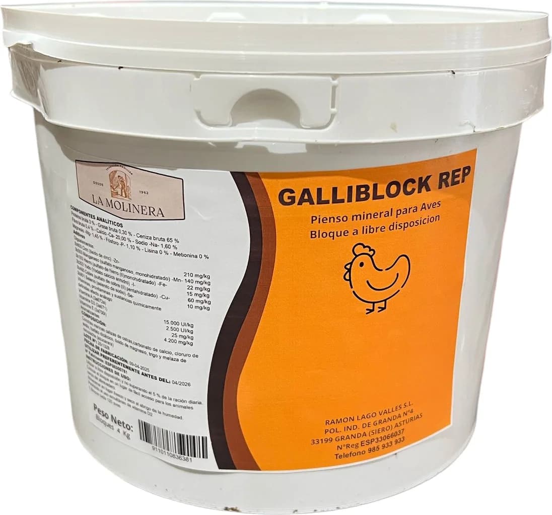 Bloque Mineral Gallinas GalliBlock Rep 4 kg — foto principal