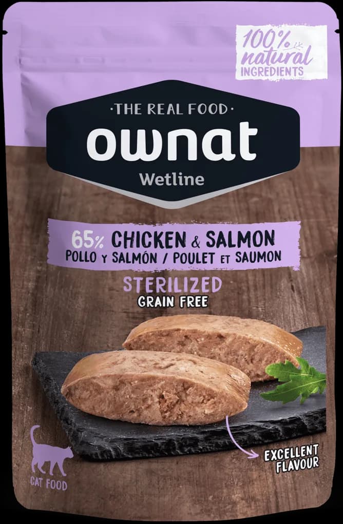 Sobre Wetline Ownat Gatos Sterilized Grain Free Pollo y Salmon — foto principal