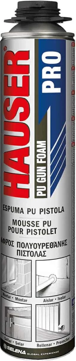 12x Espuma Poliuretano Pro Hauser 650 ml. Maquina — foto principal
