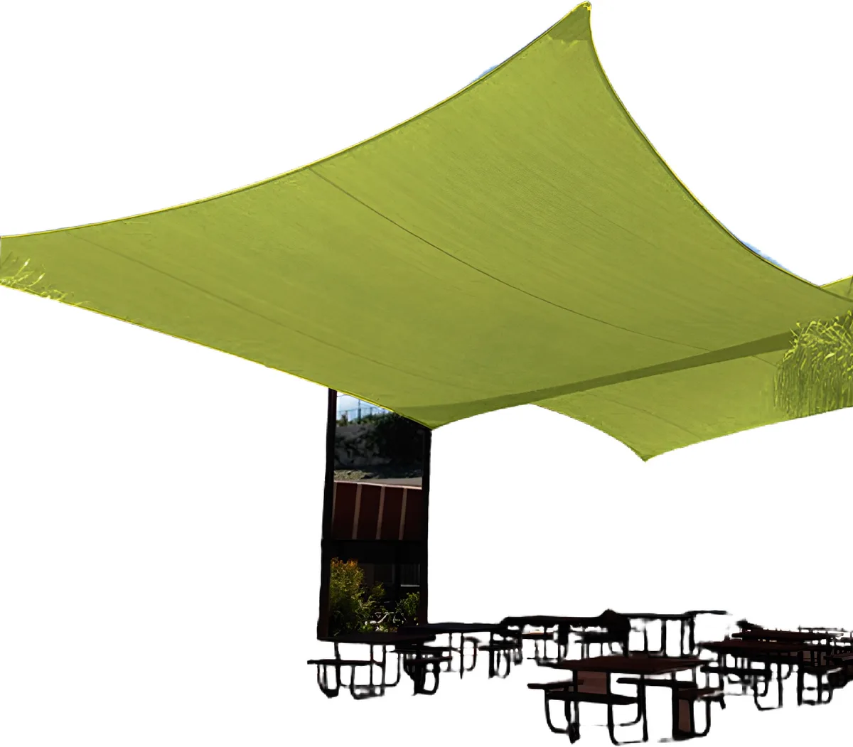 Toldo Vela Impermeable 5,5x5,5 m Verde Claro — foto principal