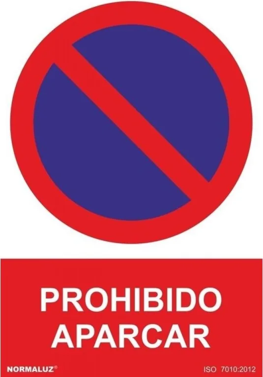 Señal Prohibido Aparcar PVC 0,7mm 210x300mm — foto principal