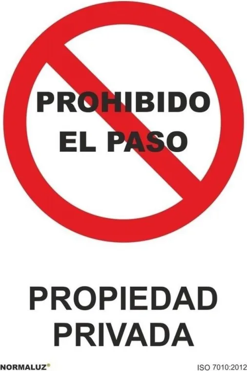 Señal Prohibido Paso Propiedad Privada PVC 0,7mm 300x400mm — foto principal